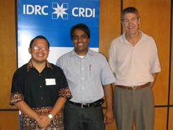 Dr Onno Purbo with Ajay Makan and Chris Morris