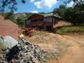 Looking up at the clinic flats from the clinic