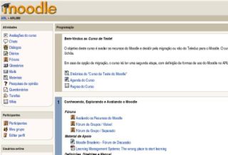 Screen capture of the Moodle Portal