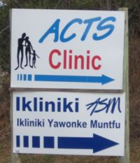 ACTS Clinic sign post